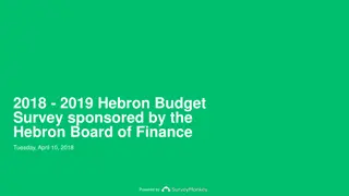 Hebron Budget Survey Sponsored by Board of Finance