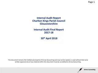 - Internal Audit Report 2017-18: Charlton Kings Parish Council Financial Review