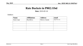 Rate Buckets in P802.11bd Proposal