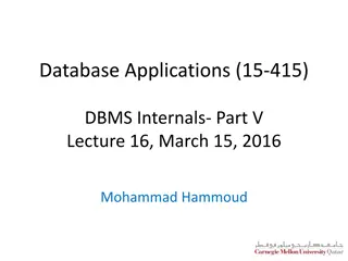 DBMS Internals: Hashing and External Sorting