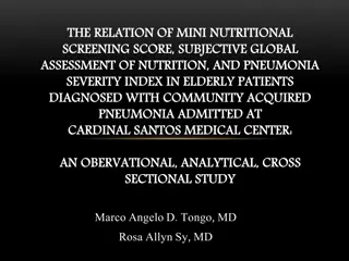 Screening Assessment of Nutrition & Pneumonia Severity in Elderly Patients