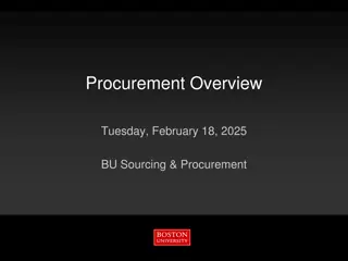 BU Sourcing & Procurement Overview