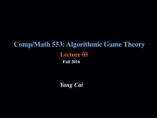 Algorithmic Game Theory: Nash Equilibria Algorithms