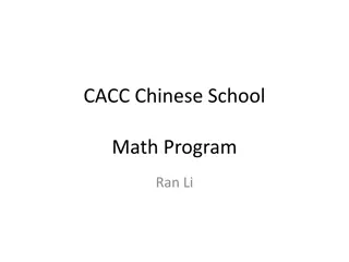 CACC Chinese School Math Program