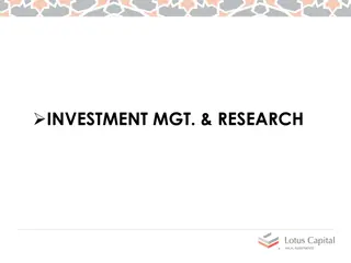 ➢INVESTMENT MGT. & RESEARCH