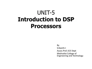 Introduction to DSP Processors and Applications