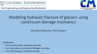 Modeling Hydraulic Fracture of Glaciers Using Continuum Damage Mechanics