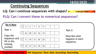 Continuing Sequences with Shapes