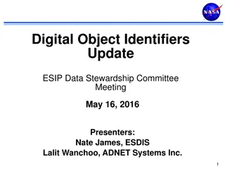 ESIP Data Stewardship Committee Meeting on Digital Object Identifiers Update