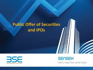 Public Offer of Securities  and IPOs