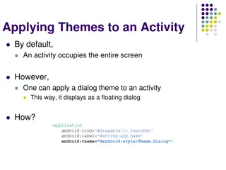 Applying Dialog Theme to an Activity