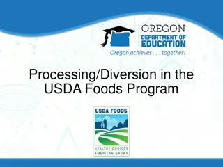 USDA Foods Program Processing & Benefits