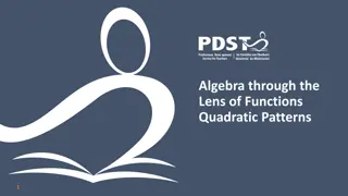 Exploring Quadratic Patterns and Functions