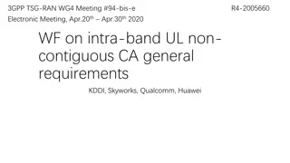 Intra-band UL Non-Contiguous Carrier Aggregation in 3GPP WG4 Meeting