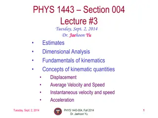 Fundamentals of Kinematics: Displacement, Velocity, Acceleration