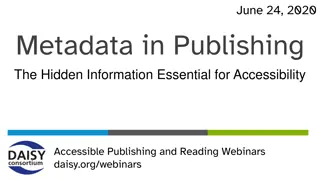 Metadata in Publishing