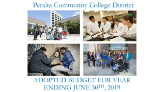 Peralta Community College District Adopted Budget 2019 Overview