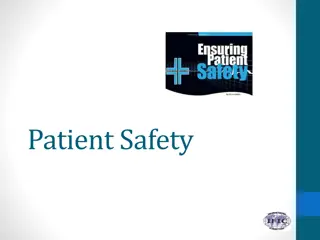 Role of Infection Prevention and Patient Safety Culture