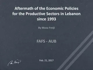 Impact of Economic Policies on Productive Sectors in Lebanon Since 1993