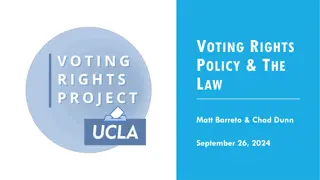 Voting Rights Policy & the Law Overview