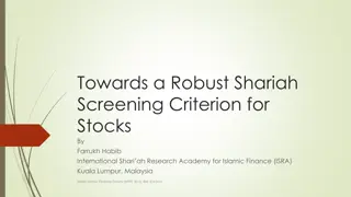 Robust Shariah Screening Criterion for Stocks by Farrukh Habib