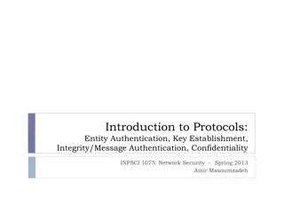 Introduction to Entity Authentication and Key Establishment Protocols