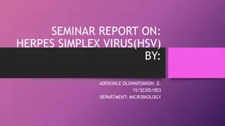 Seminar Report on Herpes Simplex Virus (HSV) - Overview and Insights