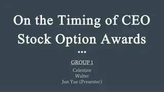 CEO Stock Option Awards Timing Study