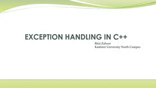 Exceptions and Exception Handling