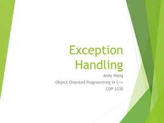 Exception Handling in C++