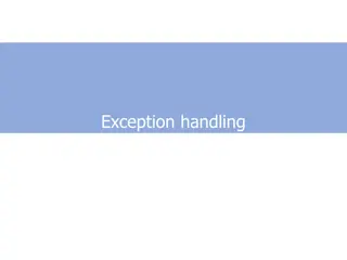 Exception Handling: Understand Jumps and Destinations