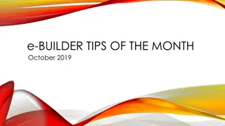 E-Builder Tips of the Month October 2019: Schedule Details & New Look Navigation