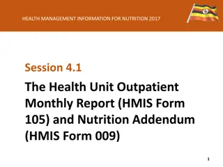 Health Management Information for Nutrition: Session 4.1 Overview