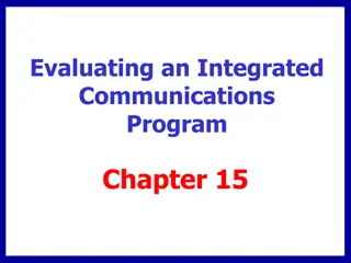 Evaluating an Integrated Communications Program - Chapter 15