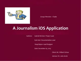 A Journalism iOS Application