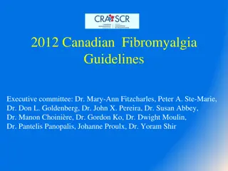 2012 Canadian Fibromyalgia Guidelines - Executive Committee & Objectives