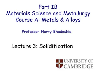 Solidification in Metals and Alloys