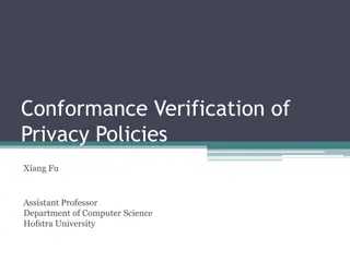 Conformance Verification of  Privacy Policies