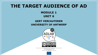 Primary & Secondary Target Audiences for Inclusive AD Services