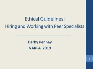 Ethical Guidelines for Peer Specialists