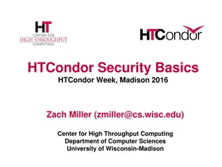 HTCondor Security Basics