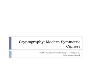 Cryptography: Modern Symmetric  Ciphers