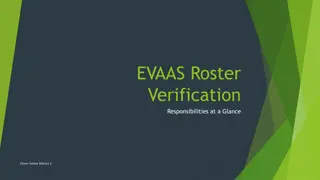 EVAAS Roster Verification & Responsibilities Overview