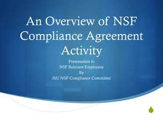 NSF Compliance Agreement Activity Overview