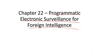 Programmatic Electronic Surveillance for Foreign Intelligence