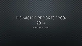 Gun Homicide Trend Analysis in Westmoreland County