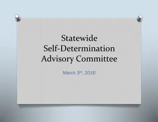 Statewide Self-Determination Advisory Committee March 3rd, 2016