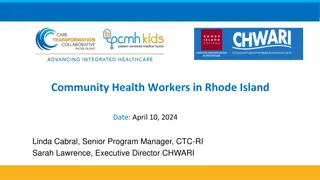 Community Health Workers in Rhode Island - Growing Workforce and Certification Overview