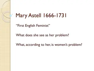 Mary Astell - Early Feminist Addressing Women's Education