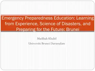 Disaster Management in Brunei: Learning from Experience and Planning for the Future